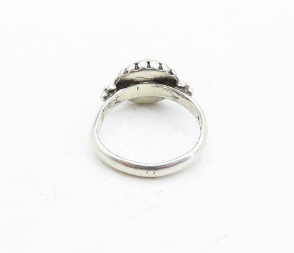 925 Sterling Silver  Vintage Black Onyx Dome Cluster Band Ring Sz 7.5  RG5034