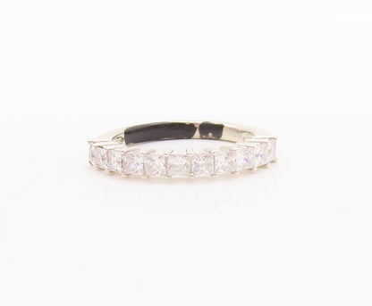 925 Sterling Silver Vintage Ring Minimalist Topaz Band  Sz 7  RG29469
