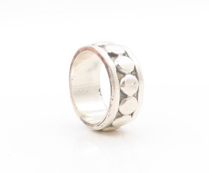 925 Sterling Silver Vintage Ring Tapered Geometric Circle Band  Sz 6  RG33647