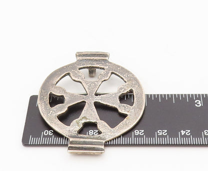 MMA 925 Sterling Silver  Vintage Antique Carved Wheal Brooch Pin  BP10477