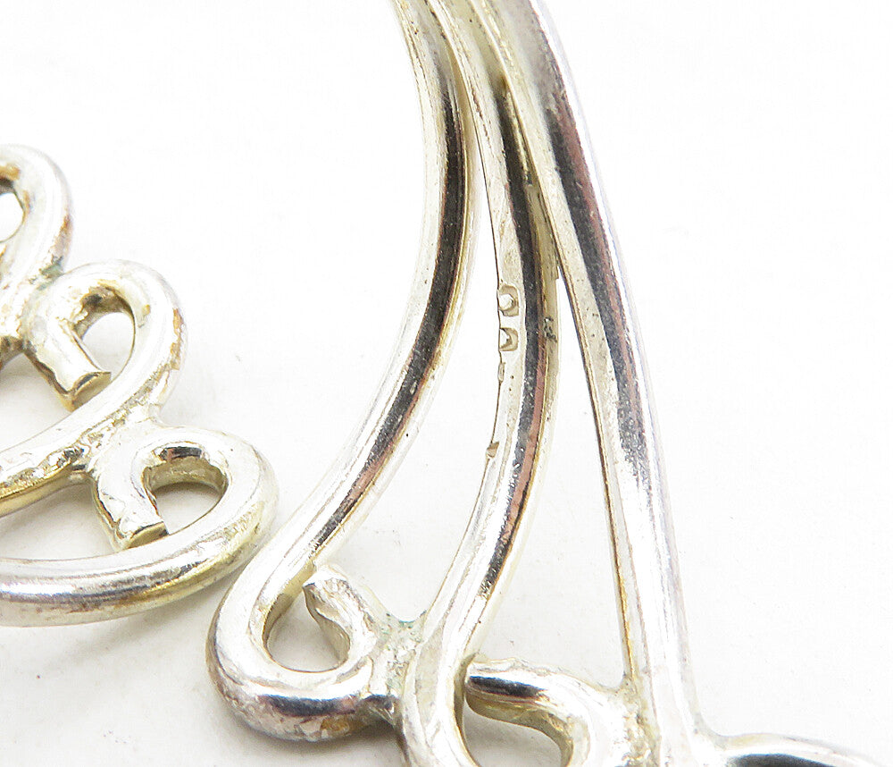 925 Sterling Silver  Vintage Shiny Split Bypass Swirl Band Ring Sz 9  RG8653