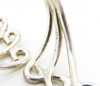 925 Sterling Silver  Vintage Shiny Split Bypass Swirl Band Ring Sz 9  RG8653