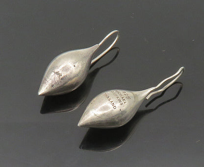 MICHAEL DAWKINS 925 Silver  Vintage Shiny Rain Drop Dangle Earrings  EG9281