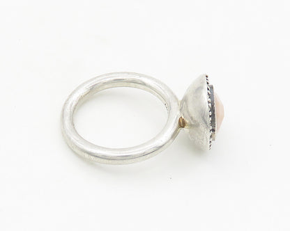 PANDORA 925 Silver  Faceted Stone & Marcasite Cocktail Ring Sz 6  RG18065