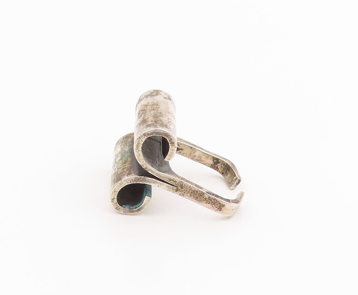 925 Sterling Silver Vintage Ring PUIG DORIA Curved Cylinders Band  Sz 5  RG33913