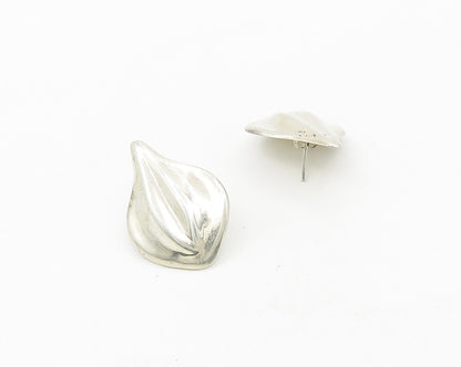 MEXICO 925 Sterling Silver  Vintage Shiny Polished Drop Earrings  EG9415