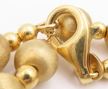 925 Sterling Silver Vintage Necklace Gold Plated Chunky Beaded Chain  NE4694