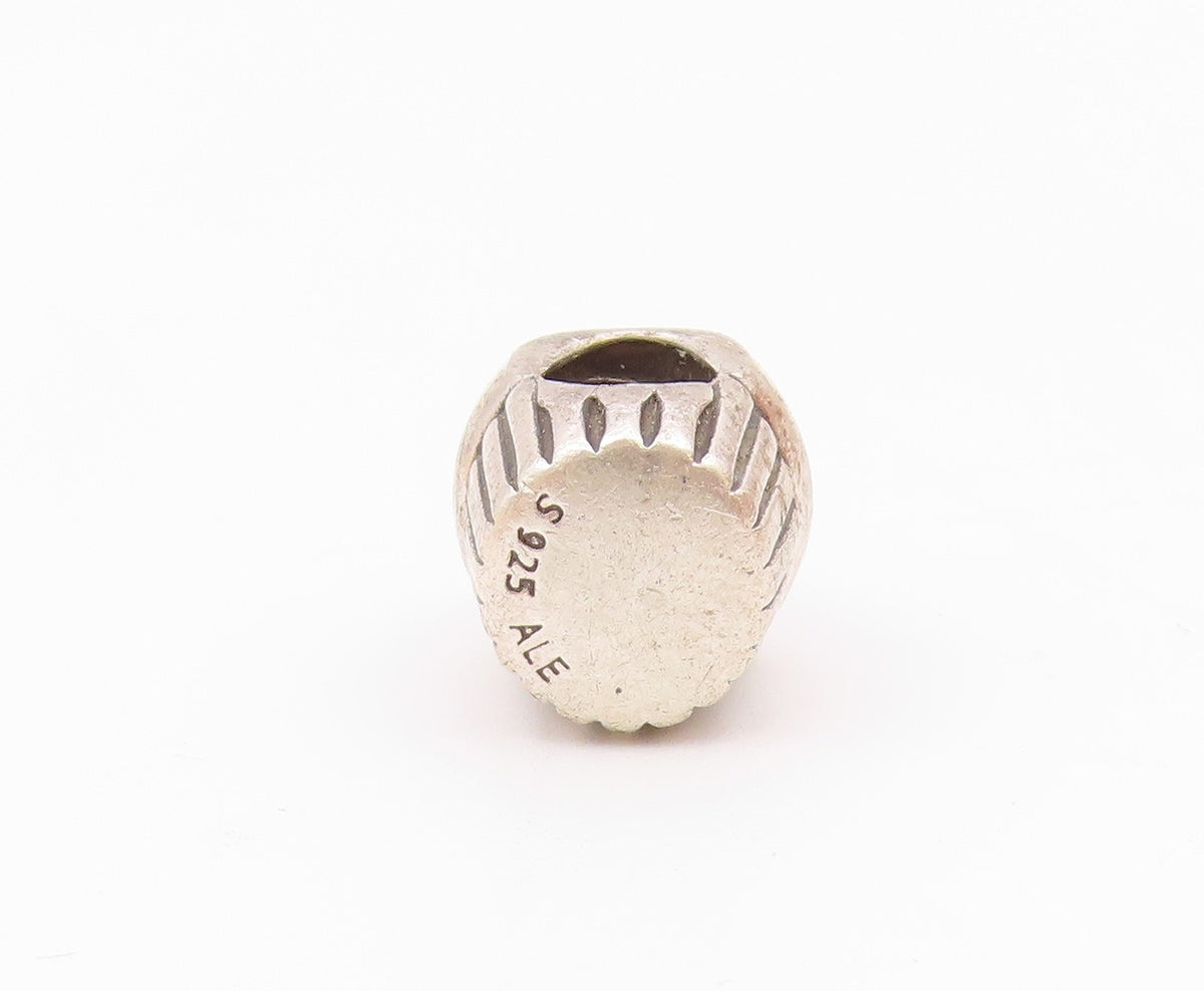 PANDORA 925 Silver & 14K Gold  Vintage Cupcake Motif Slide Pendant  PT18149