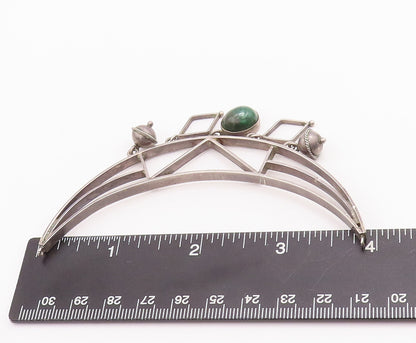 925 Sterling Silver Vintage Pendant ISRAEL Dangling Turquoise Charms  PT23202
