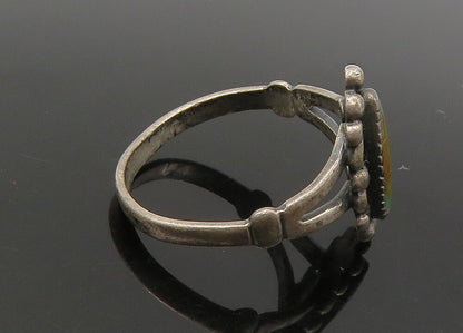 POST BELL 925 Sterling Silver  Vintage Turquoise Swirl Band Ring Sz 7  RG22157