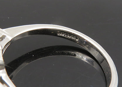 925 Sterling Silver  Vintage Purple Cubic Zirconia Band Ring Sz 8  RG21911