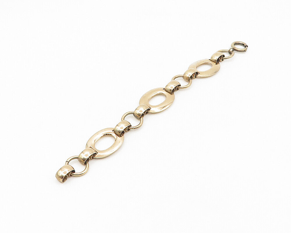 NAPIER 925 Sterling Silver  Vintage Rare Gold Plated Chain Bracelet  BT7107