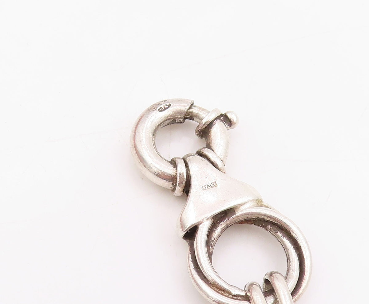 925 Sterling Silver Vintage Bracelet Interlocking Geometric Circles BT11558