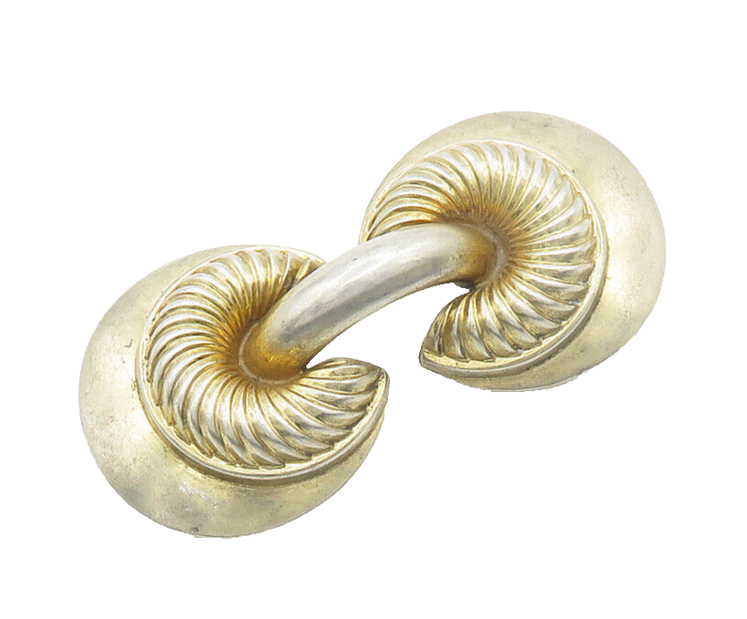 MONET 925 Sterling Silver Vintage Rare Fluted Detail Modernist Brooch Pin BP7656
