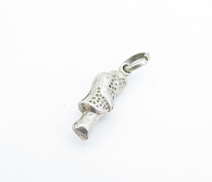 925 Sterling Silver  Vintage Petite Hollow Man In Jacket Drop Pendant  PT4706