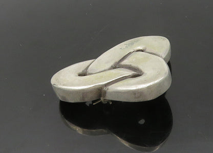 925 Sterling Silver  Vintage Celtic Knot Smooth Shiny Brooch Pin  BP8220