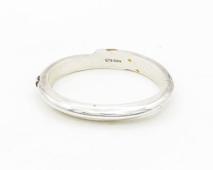 MWS 925 Sterling Silver  Vintage Shiny Bypass Design Bangle Bracelet  BT7029