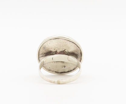 925 Sterling Silver Vintage Ring Minimalist Solid Round Beaded  Sz 6  RG27943
