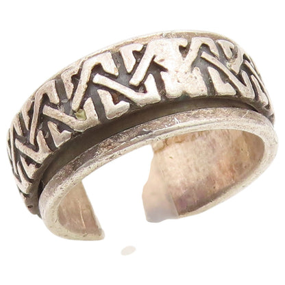 925 Sterling Silver Vintage Ring Celtic Knotwork Spinner Band  Sz 6.5  RG36773