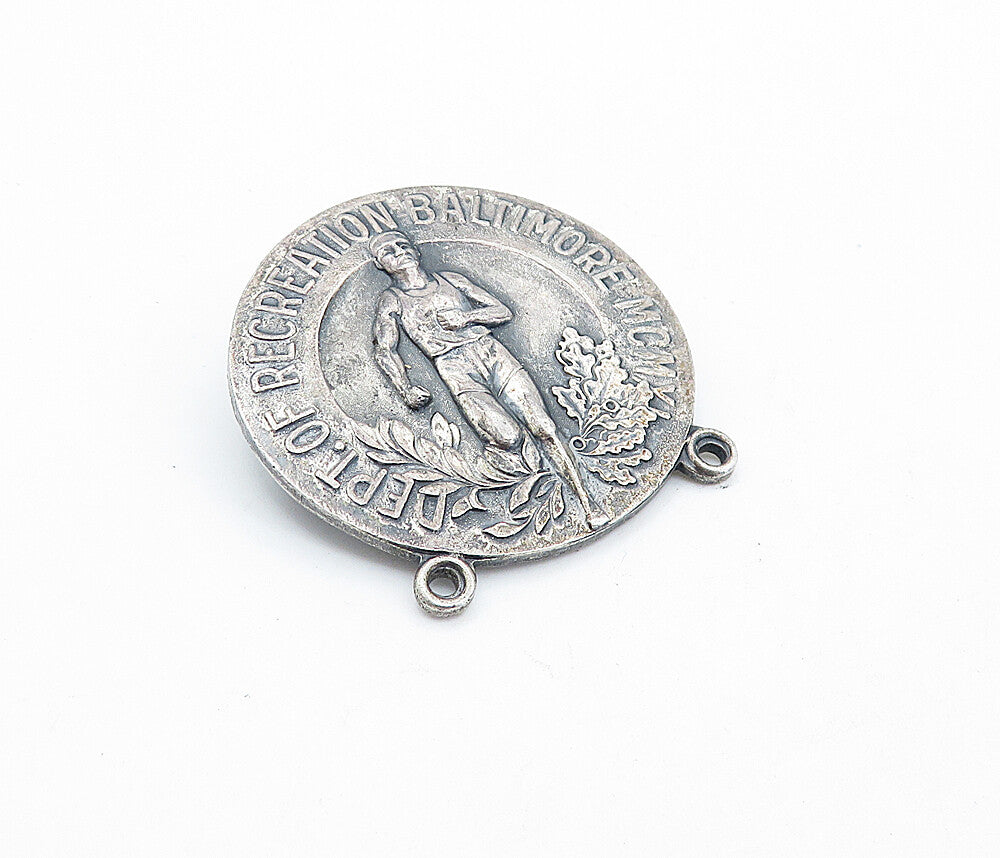 925 Sterling Silver  Vintage Antique Recreation Baltimore Brooch Pin  BP2689