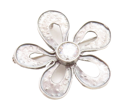 925 Sterling Silver Vintage Brooch Pin SILPADA Cutout Topaz Flower  BP11369