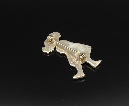 MARY ENGELBREIT 925 Silver  Vintage Little Girl With Ribbon Brooch Pin  BP9979