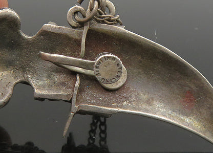 925 Sterling Silver  Vintage Sword Dagger Non Pierce Drop Earrings  EG11350
