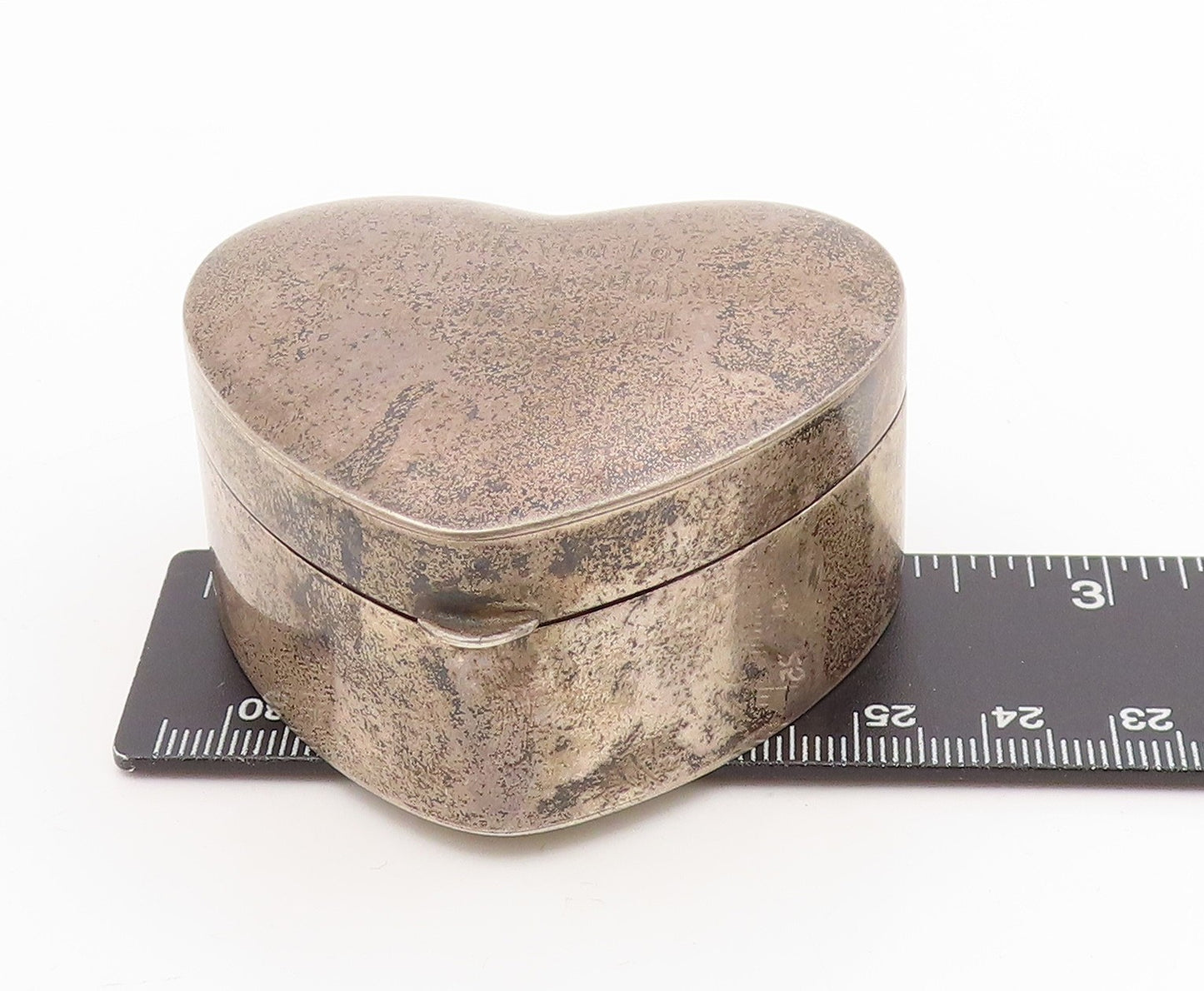 925 Sterling Silver Vintage Pill Box TIFFANY & CO Solid Love Heart OPENS  TR4145