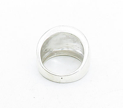 925 Sterling Silver Vintage Shiny Minimalist Tapered Band Ring Sz 7.5 RG4706
