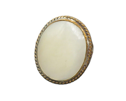 925 Sterling Silver  Vintage Mother Of Pearl Royal Cocktail Ring Sz 5  RG18852