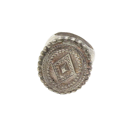 TULLA BOOTH 925 Silver  Vintage Diamond Shape Detail Band Ring Sz 7  RG19518