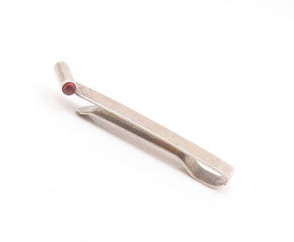 925 Sterling Silver Vintage Tie Clip SWANK Minimalist Dark Tone  TR3827