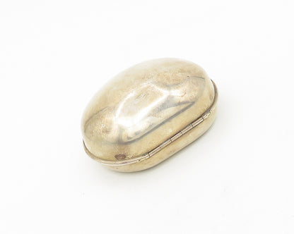 HOWARD & CO. 925 Sterling Silver  Vintage Shiny Oval Dome Trinket Box  TR2394
