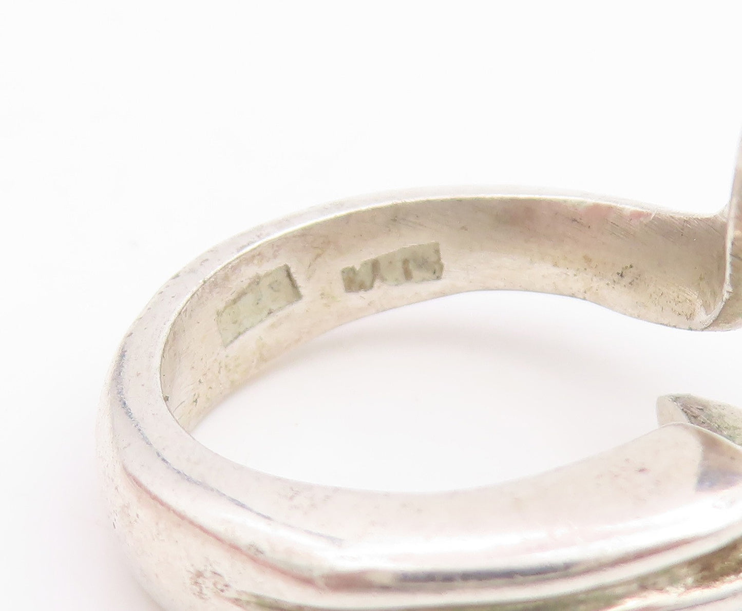 925 Sterling Silver Vintage Ring Solid Barbed Wire Bypass Band  Sz 6  RG33770