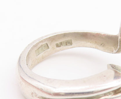 925 Sterling Silver Vintage Ring Solid Barbed Wire Bypass Band  Sz 6  RG33770
