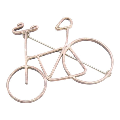 MEXICO 925 Sterling Silver  Vintage Bicycle Motif Smooth Brooch Pin  BP8768