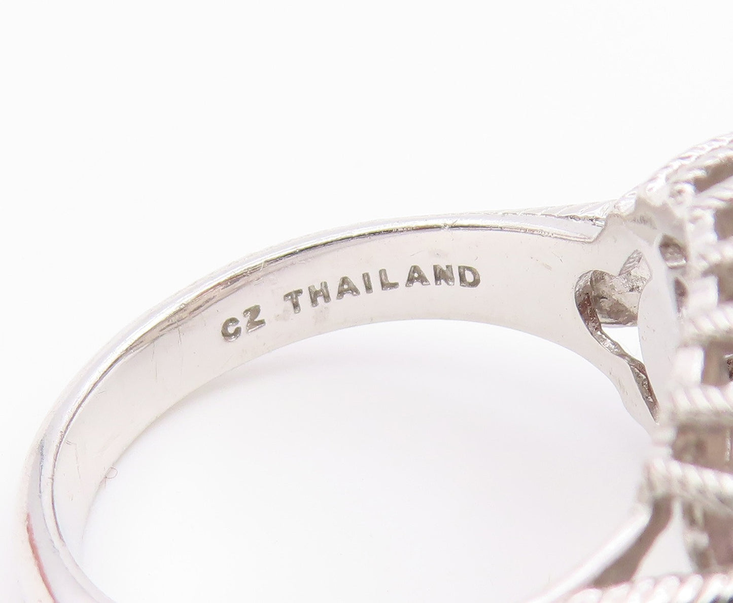 925 Sterling Silver Vintage Ring JUDITH RIPKA Smoky Quartz & CZ  Sz 8  RG36556