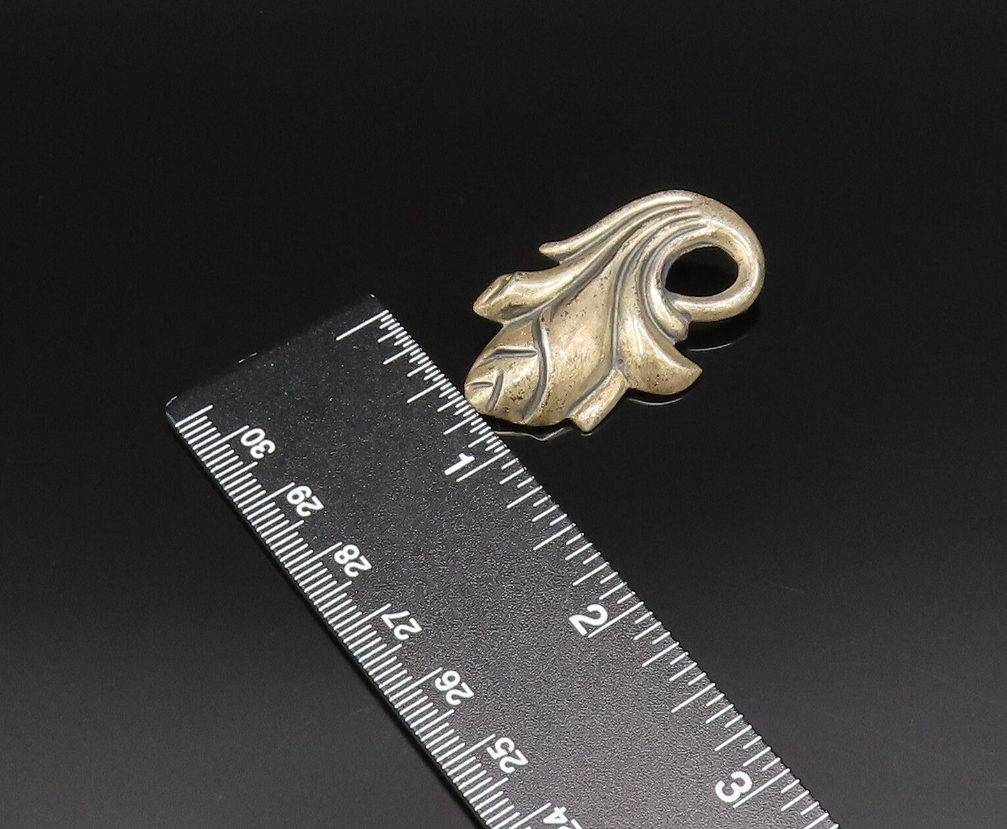 925 Sterling Silver  Vintage Hollow Rose Flower Motif Brooch Pin  BP9900