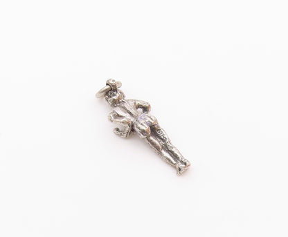 925 Sterling Silver  Vintage Petite Woman With Telephone Pendant  PT18103