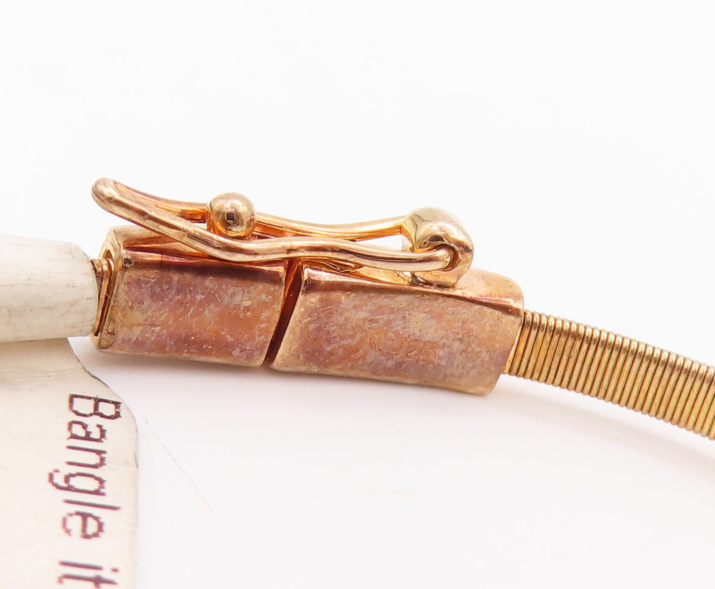 925 Sterling Silver Vintage Bracelet Designer Gold Plated Brutalist CZ  BT10493