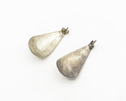NAVAJO ZUNI 925 Silver  Vintage Antique Petite Turquoise Drop Earrings  EG9127