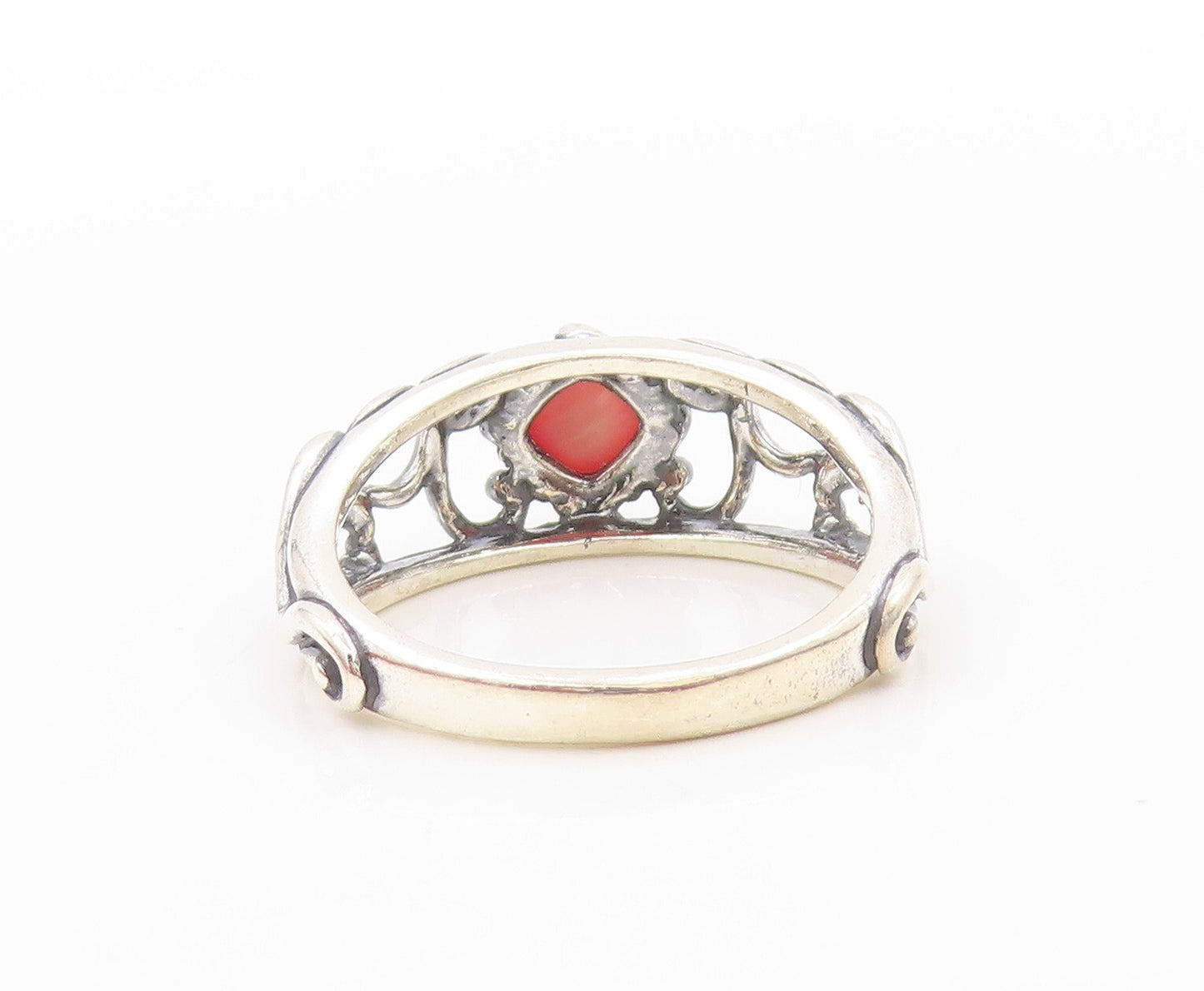 925 Sterling Silver Vintage Ring CAROLYN POLLACK Gemstone Swirls  SZ 9  RG31962