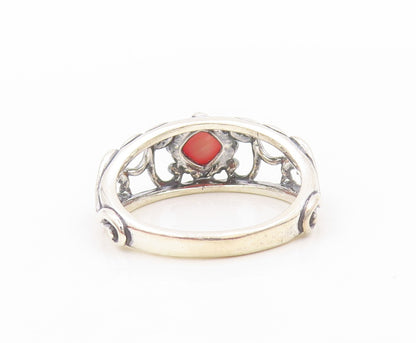 925 Sterling Silver Vintage Ring CAROLYN POLLACK Gemstone Swirls  SZ 9  RG31962
