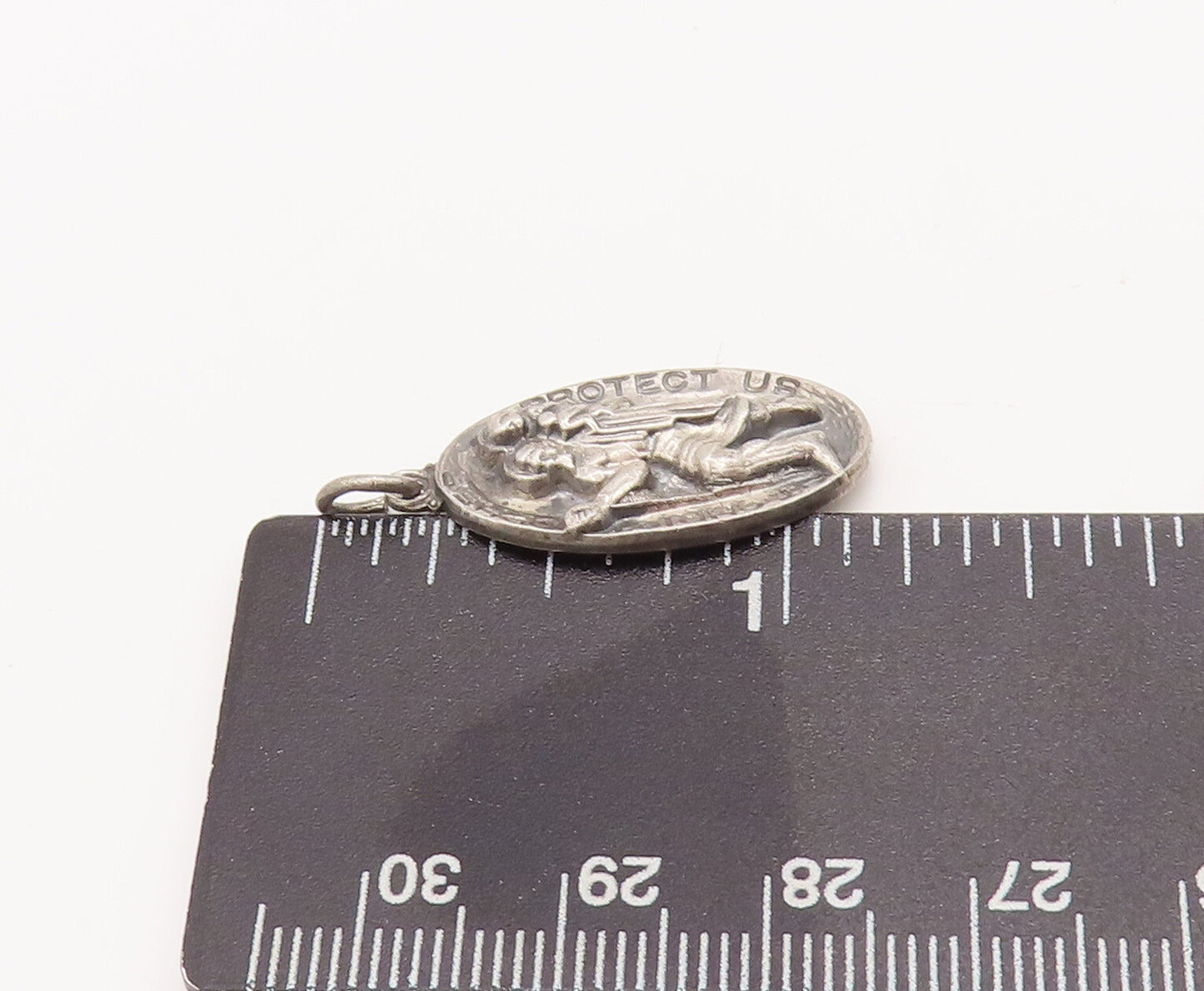 925 Sterling Silver Vintage Pendant HAYWARD Solid Religious Carved Man  PT23118