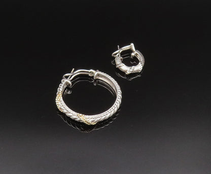 JUDITH RIPKA 925 Silver  Vintage Two Tone Wrapped Single Lot Earrings  EG11963
