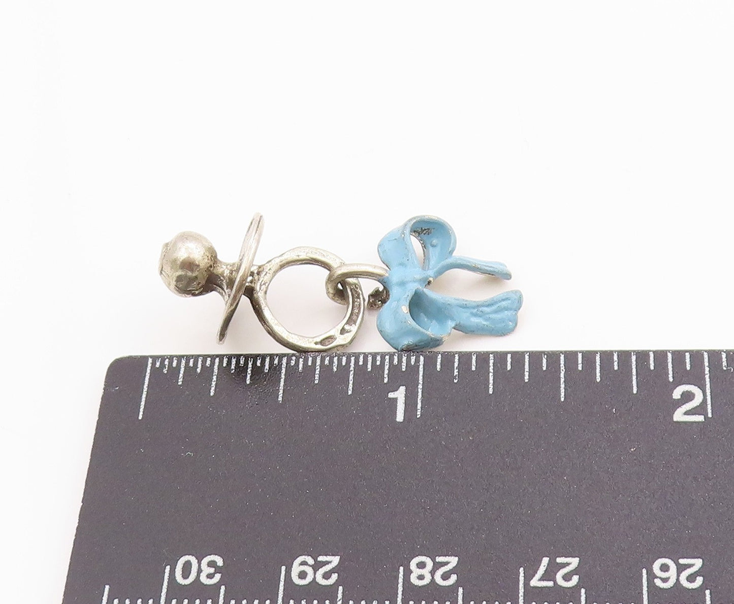 925 Sterling Silver Vintage Pendant Solid Newborn Baby Shower Charm   PT24990