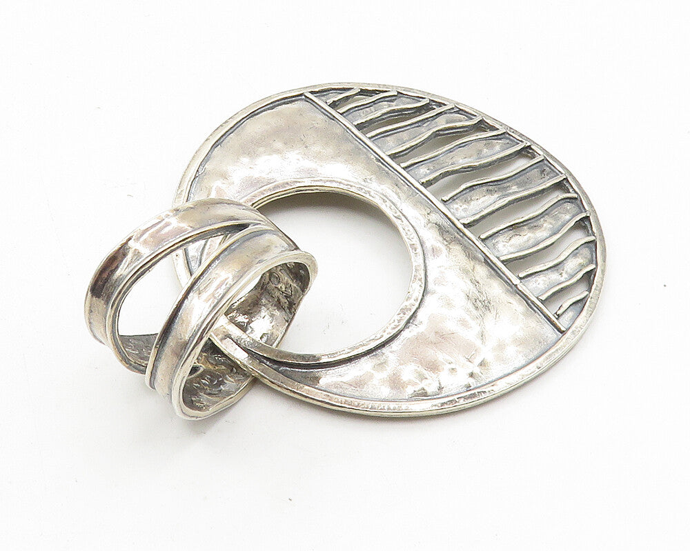 SILPADA 925 Sterling Silver  Vintage Shiny Hammered Round Drop Pendant  PT8122