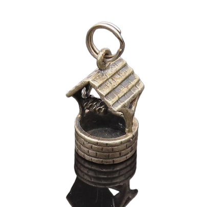 DANECRAFT 925 Sterling Silver  Vintage Mini Water Well Charm Pendant  PT22069