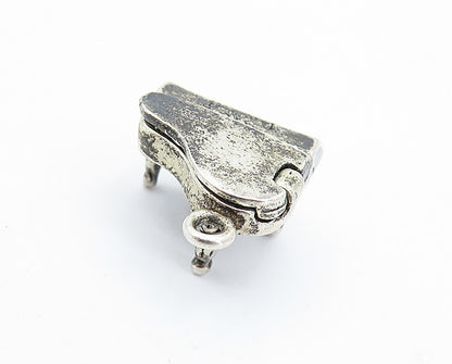 925 Sterling Silver  Vintage Dark Tone Grand Piano Pendant (OPENS)  PT3834