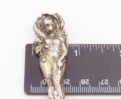 925 Sterling Silver  Vintage Shiny Mother & Baby Love Brooch Pin  BP9208